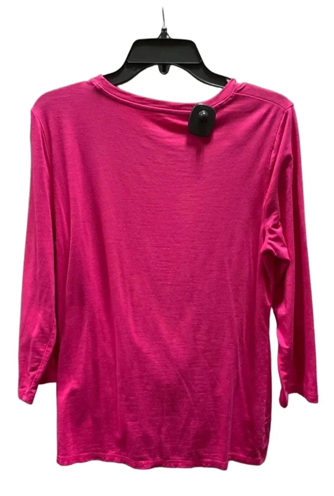 Top Long Sleeve Basic By Talbots In Pink, Size: L