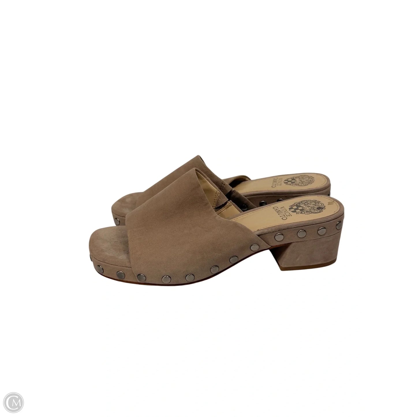 Sandals Heels Block By Vince Camuto In Beige, Size: 9