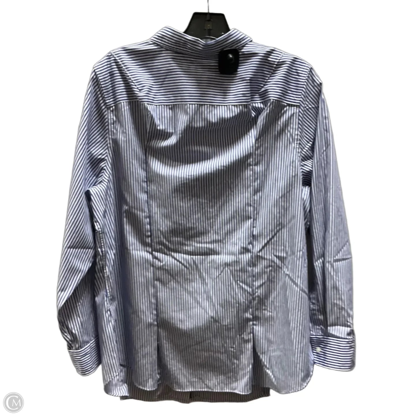 Blouse Long Sleeve By Lauren By Ralph Lauren In Striped Pattern, Size: 2x