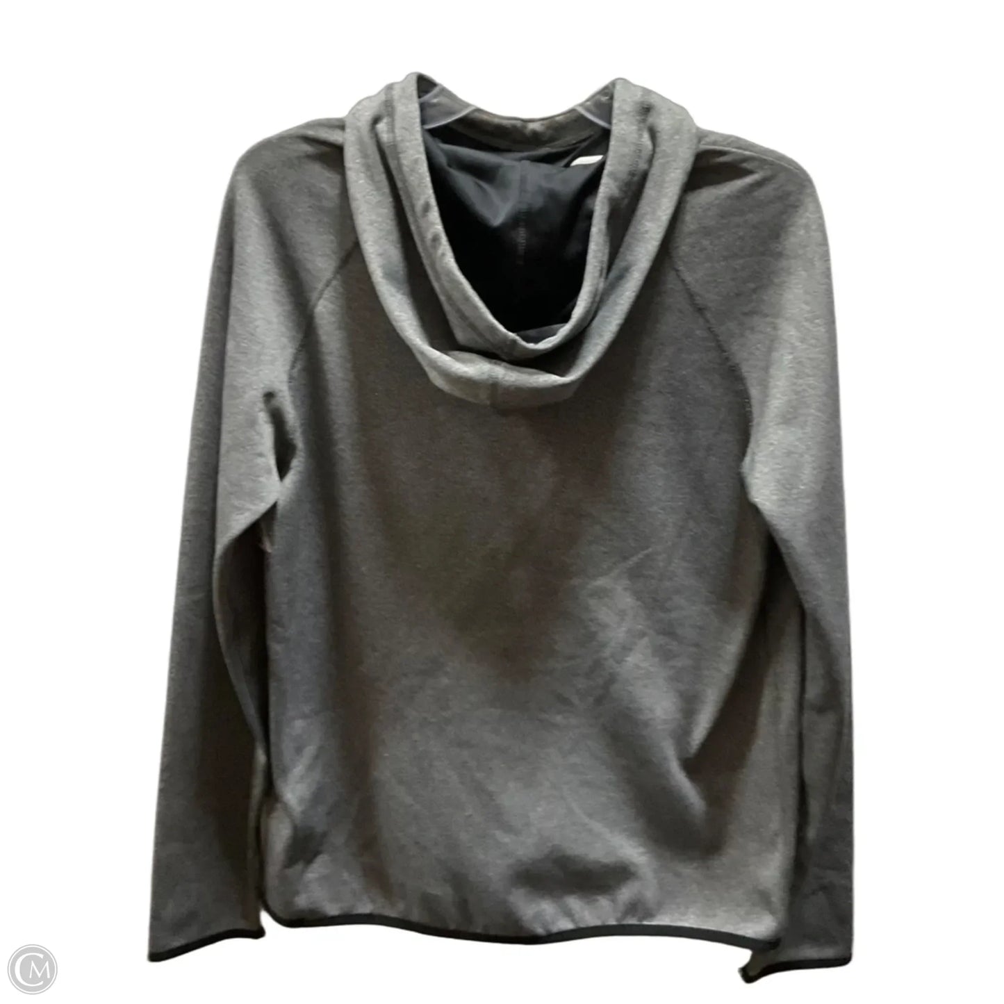 Athletic Sweatshirt Hoodie By Nike In Grey, Size: M
