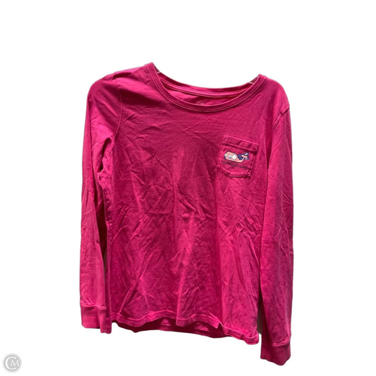 Top Long Sleeve Basic By Vineyard Vines In Pink, Size: M