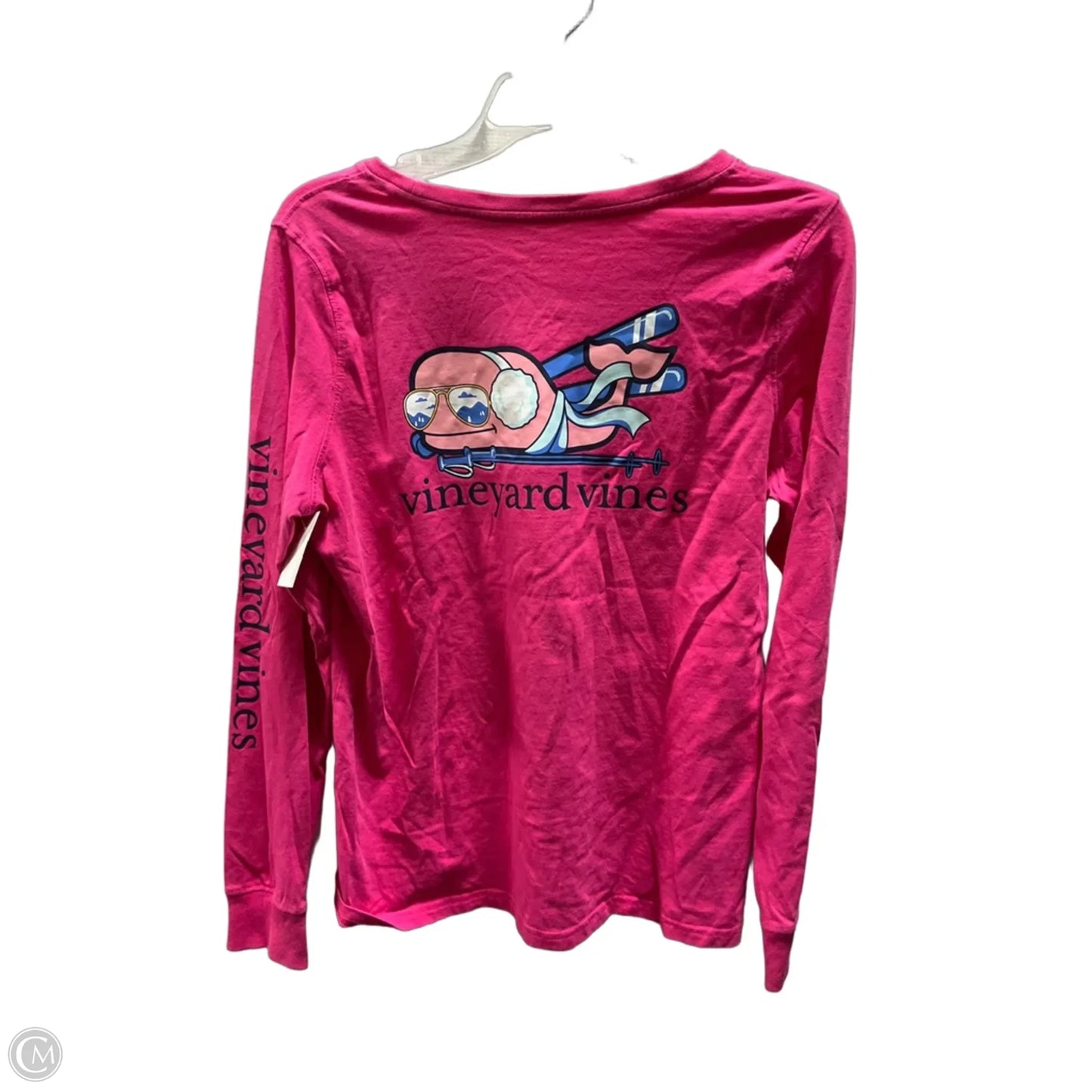 Top Long Sleeve Basic By Vineyard Vines In Pink, Size: M