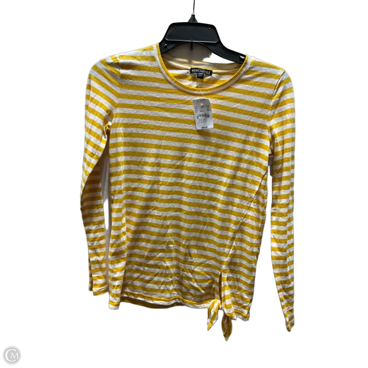 Top Long Sleeve Basic By J. Crew In Striped Pattern, Size: Xxs