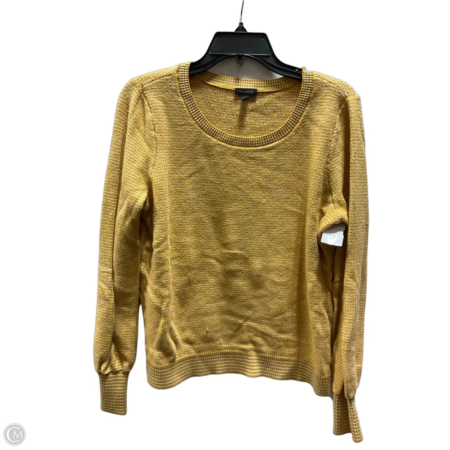 Top Long Sleeve By Talbots In Gold, Size: L