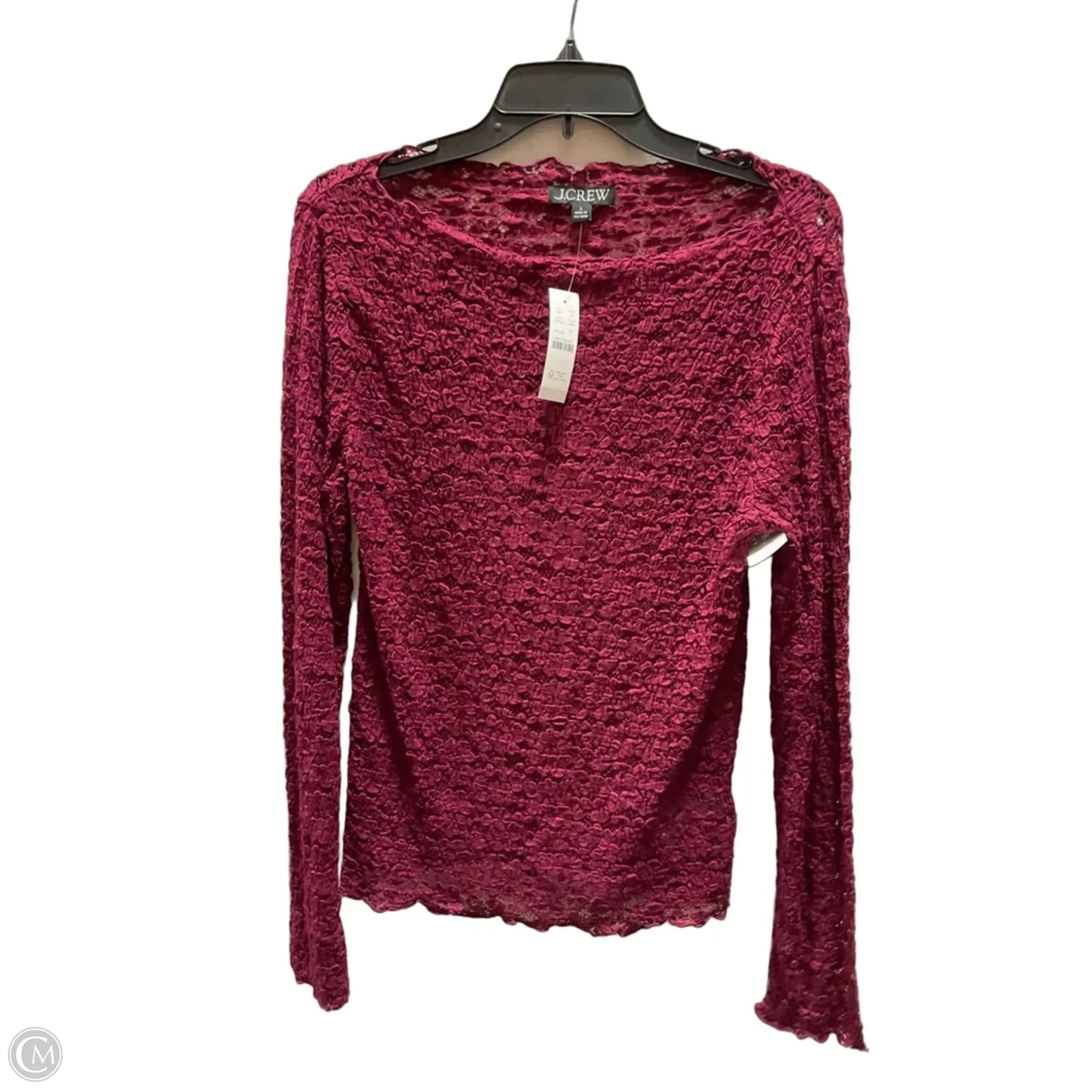 Top Long Sleeve By J. Crew In Red, Size: L