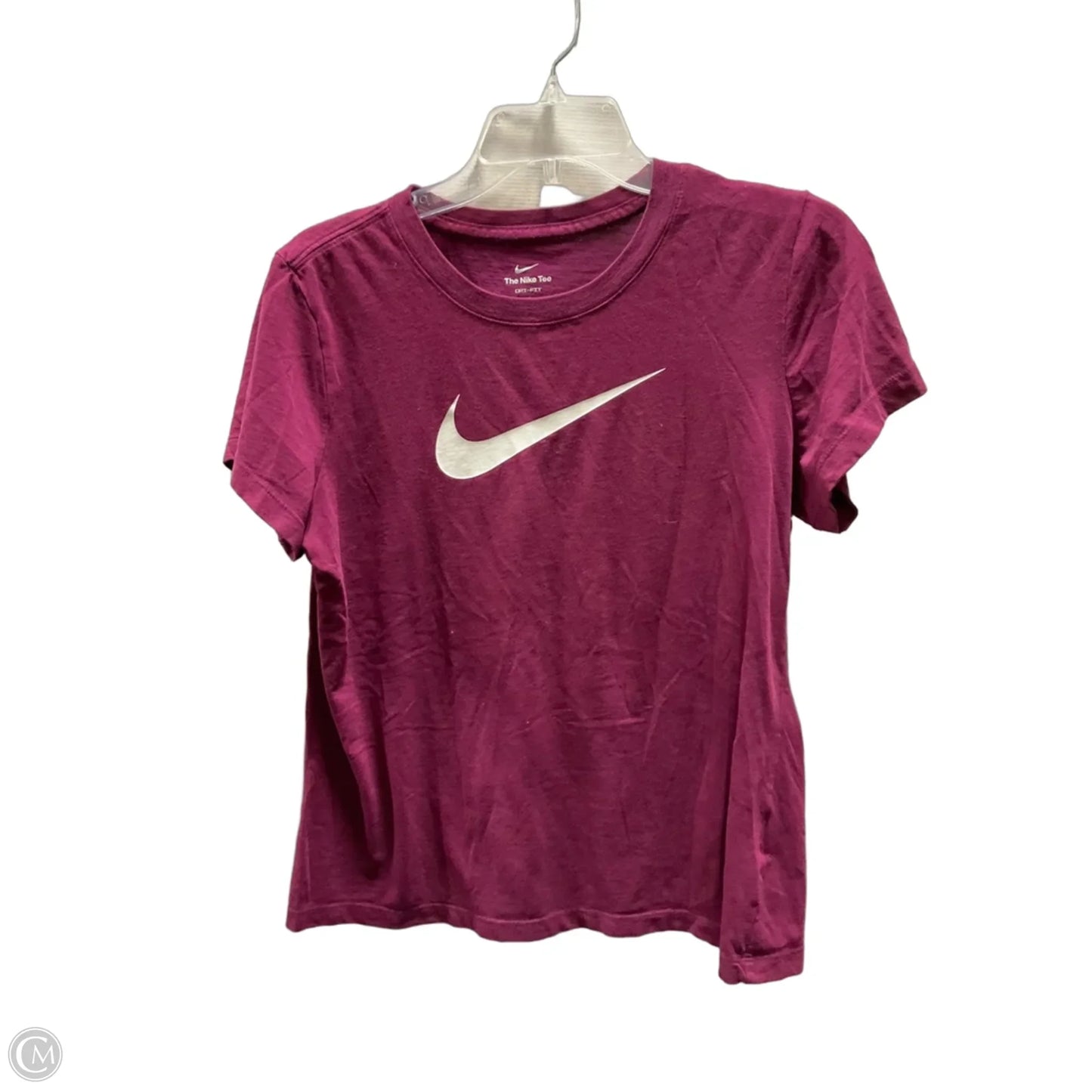 Athletic Top Short Sleeve By Nike In Purple, Size: M
