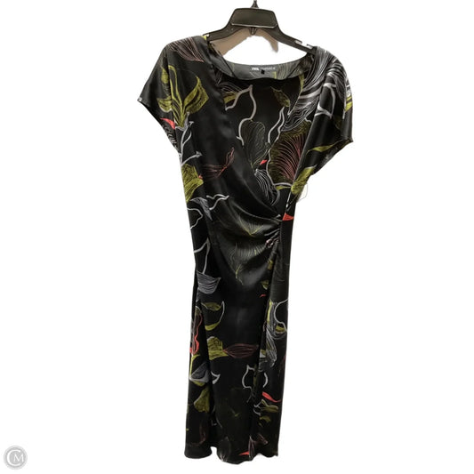 Dress Casual Midi By Zara In Multi-colored, Size: M