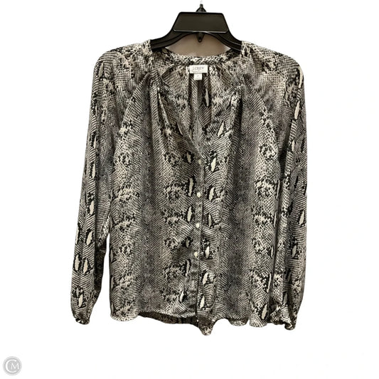 Blouse Long Sleeve By J. Crew In Snakeskin Print, Size: M