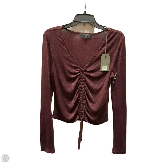 Top Long Sleeve By All Saints In Red, Size: L