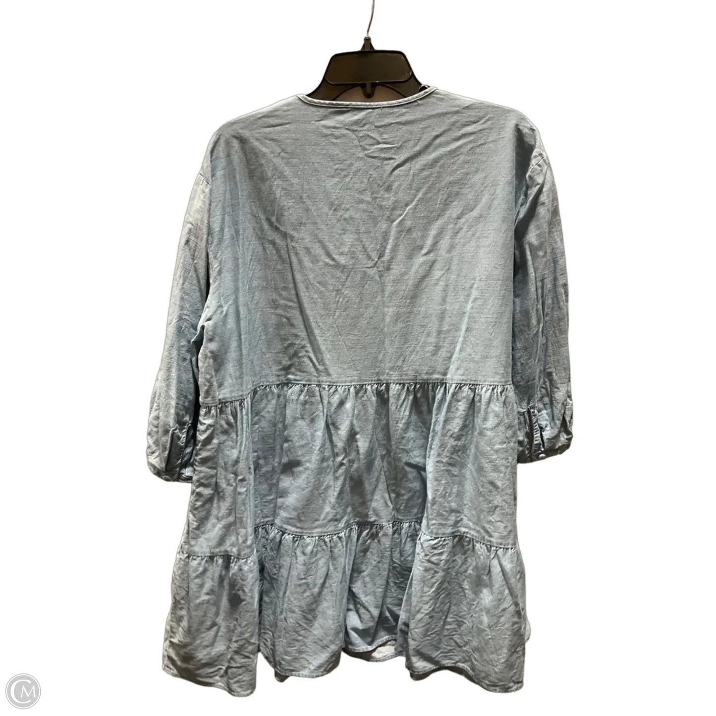 Dress Casual Midi By Zara In Blue, Size: L