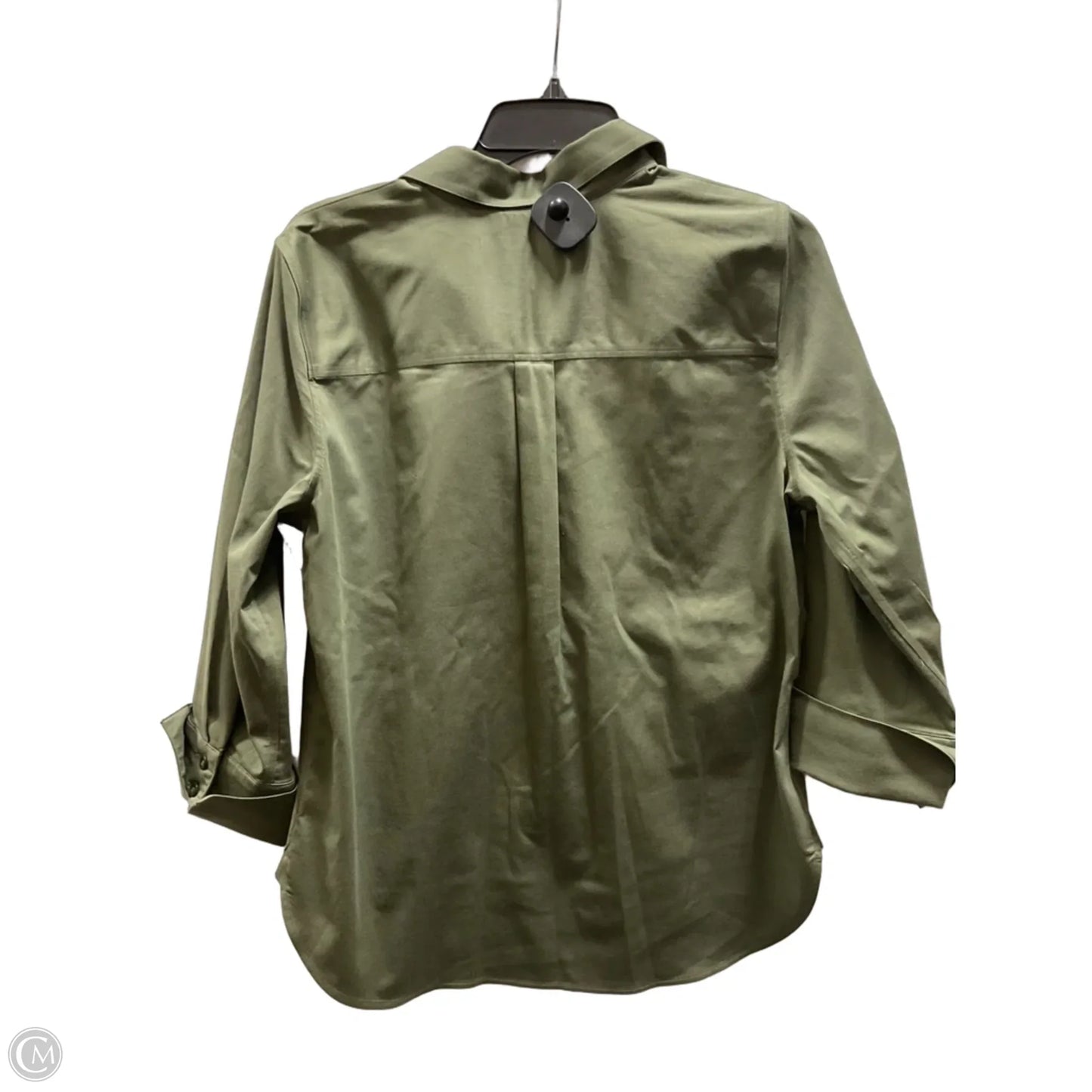 Blouse Long Sleeve By Chicos In Green, Size: S