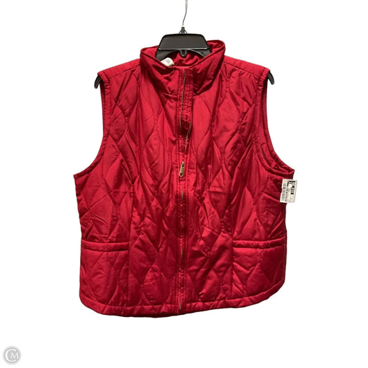Vest Puffer & Quilted By Christopher And Banks In Red, Size: Xl