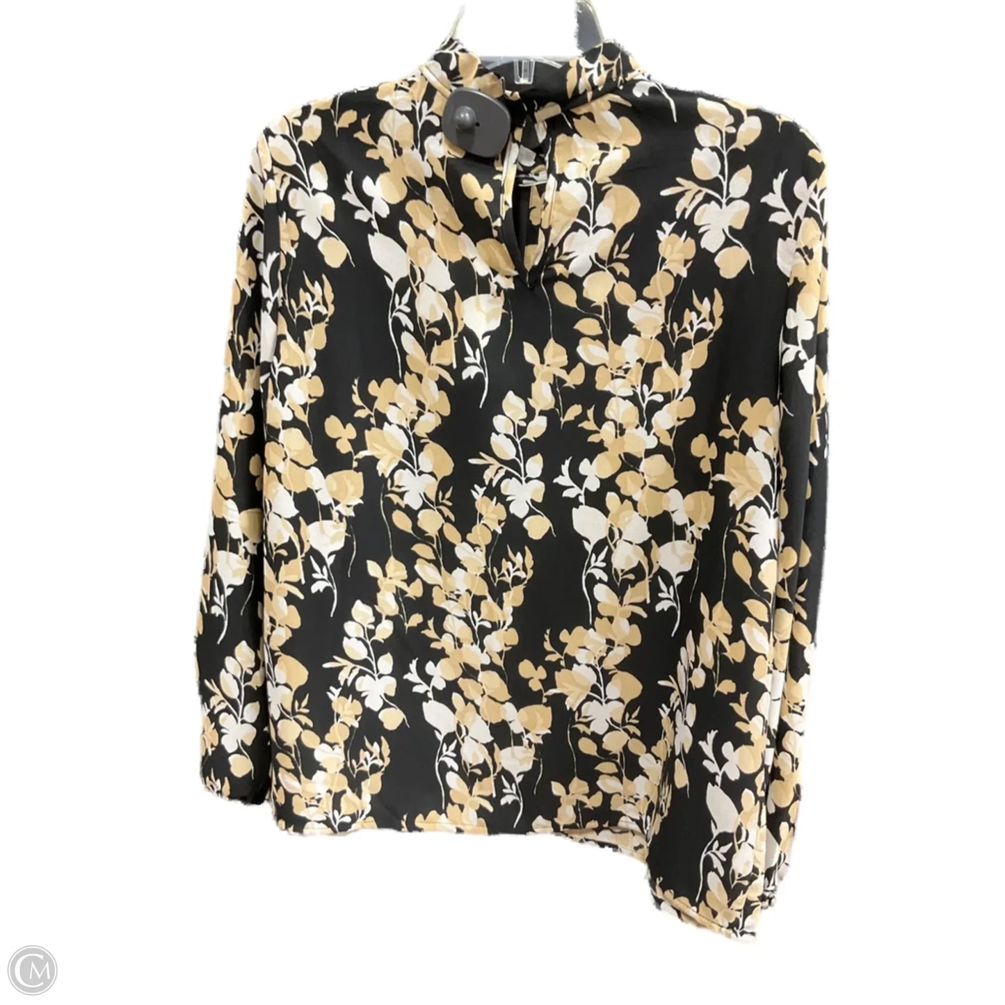 Top Long Sleeve By Clothes Mentor In Black & Tan, Size: M
