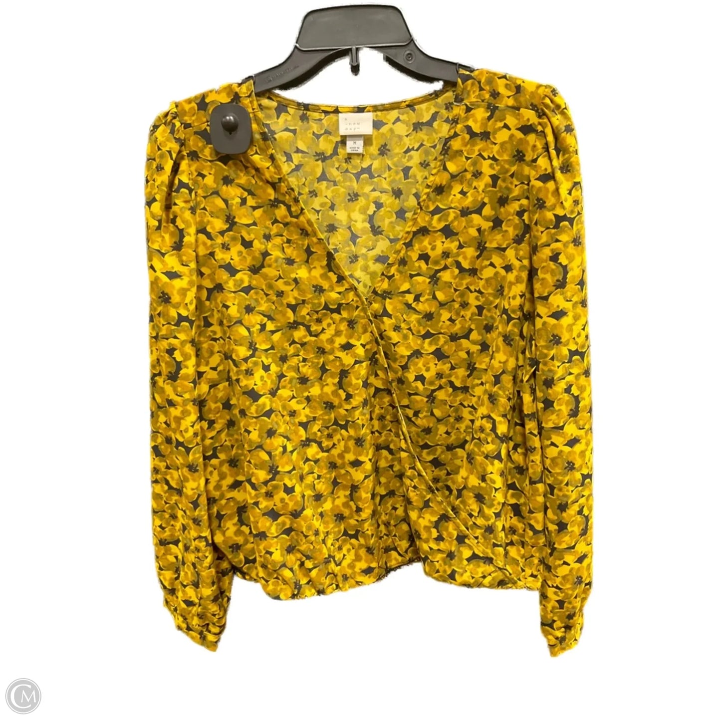 Top Long Sleeve By A New Day In Yellow, Size: M