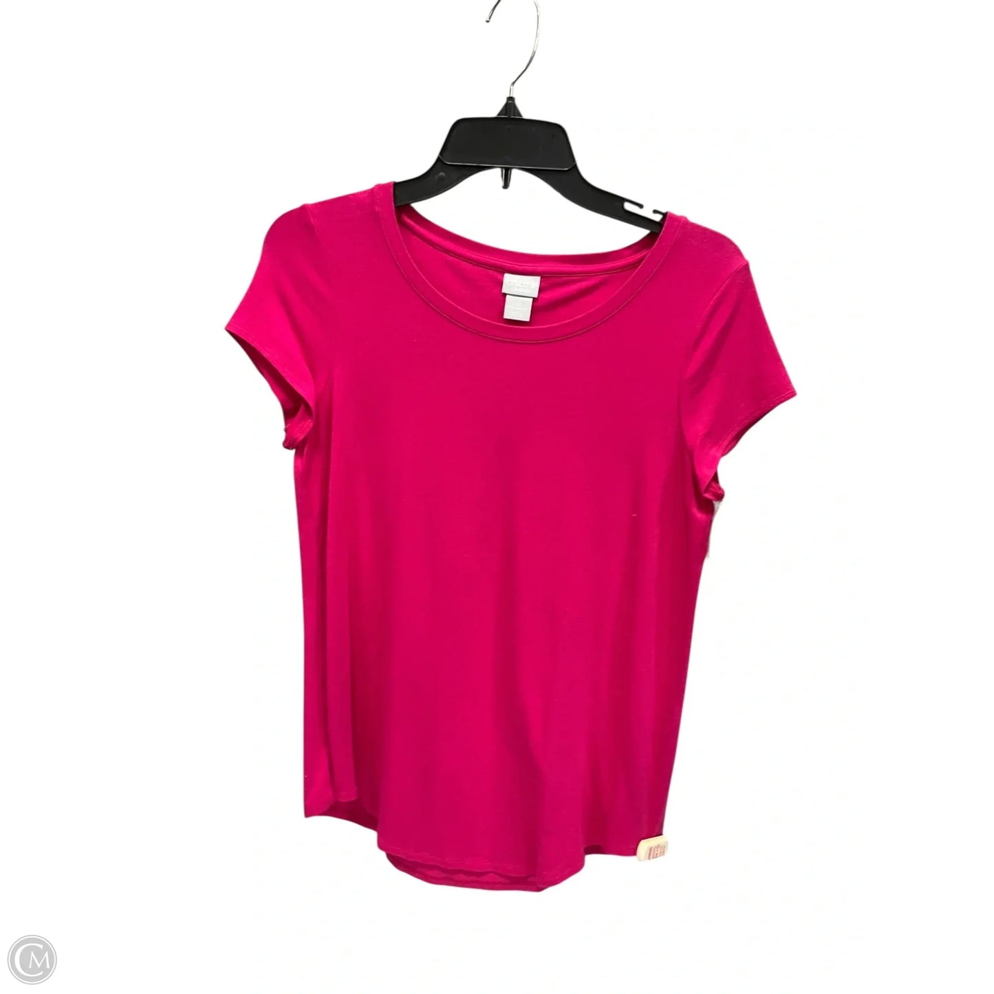 Top Short Sleeve By Chicos In Pink, Size: S
