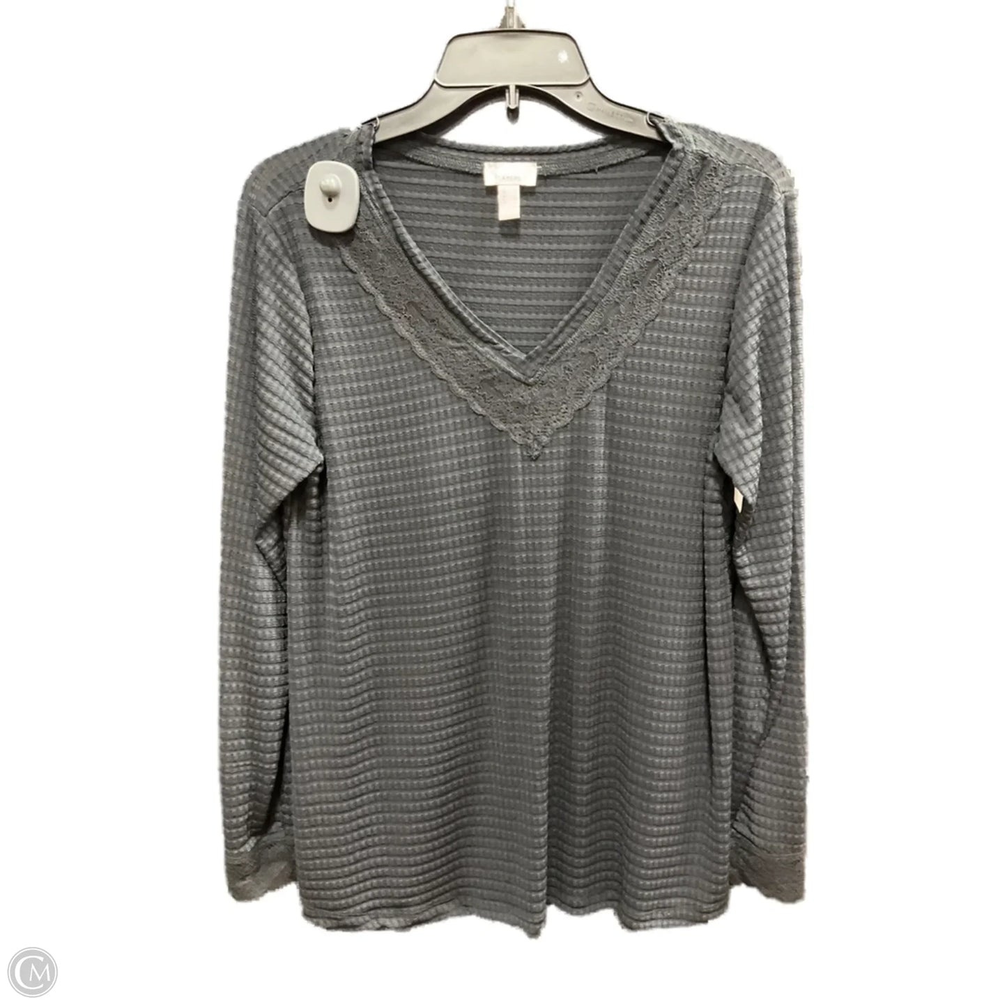Top Long Sleeve By Logo In Black, Size: S