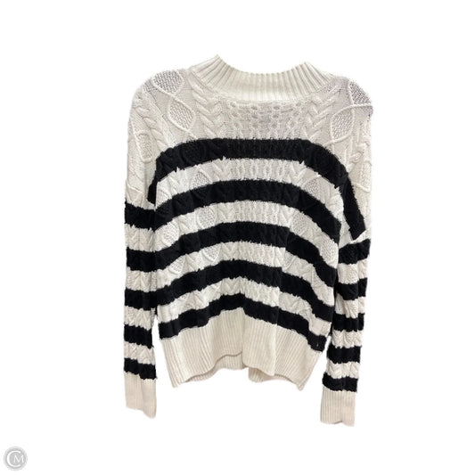 Sweater By Tahari By Arthur Levine In Black & Cream, Size: S