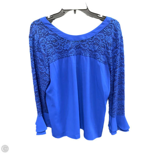 Top Long Sleeve By Clothes Mentor In Blue, Size: M