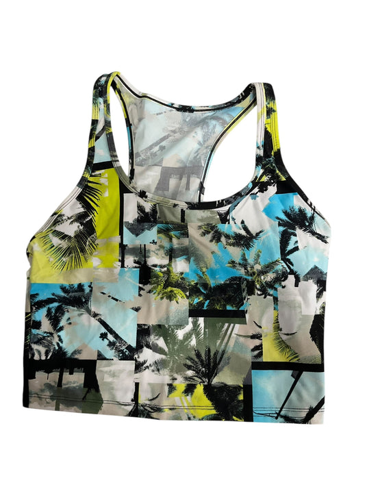 Athletic Tank Top By Calvin Klein Performance In Green & White, Size: L