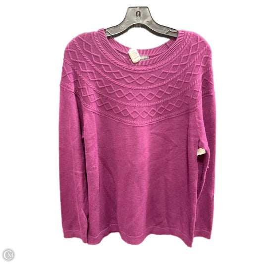 Sweater By Talbots In Purple, Size: Xl