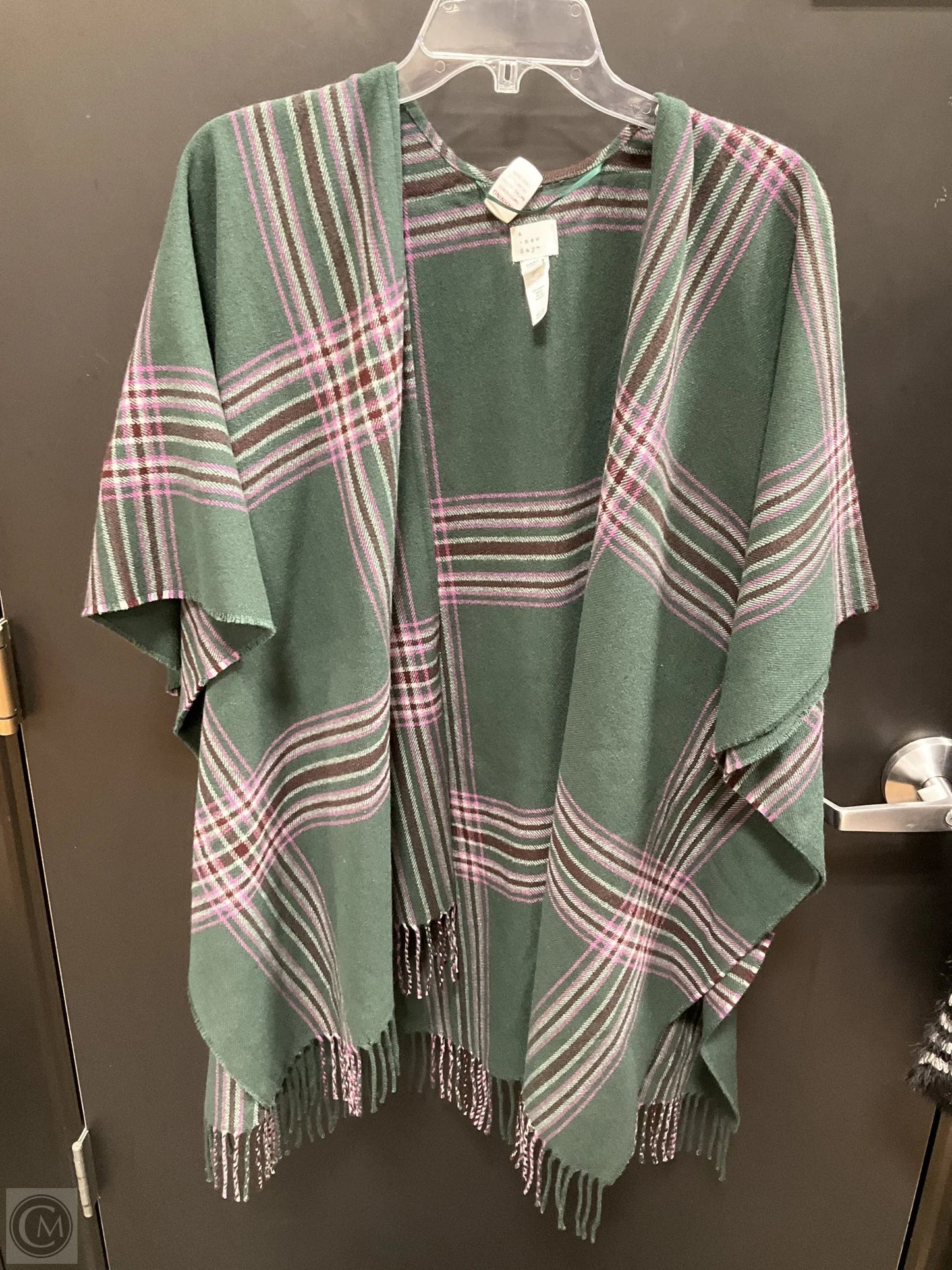 Poncho By A New Day In Green & Purple, Size: Osfm