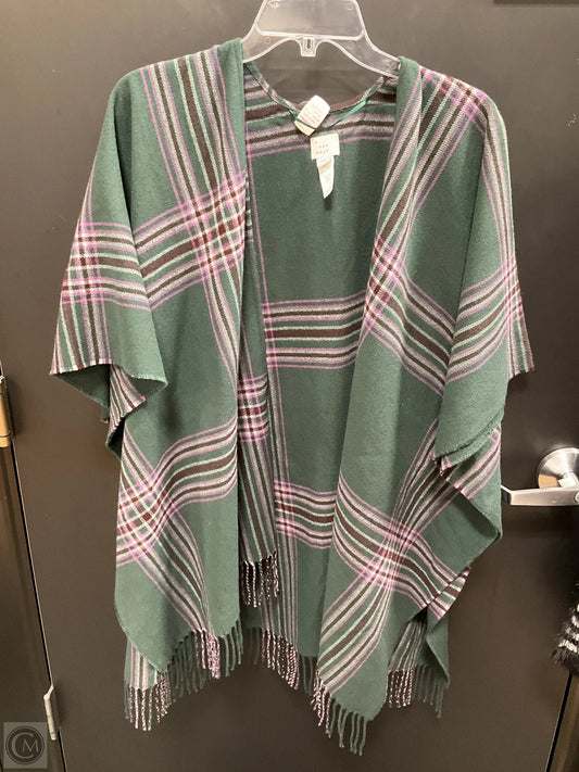 Poncho By A New Day In Green & Purple, Size: Osfm