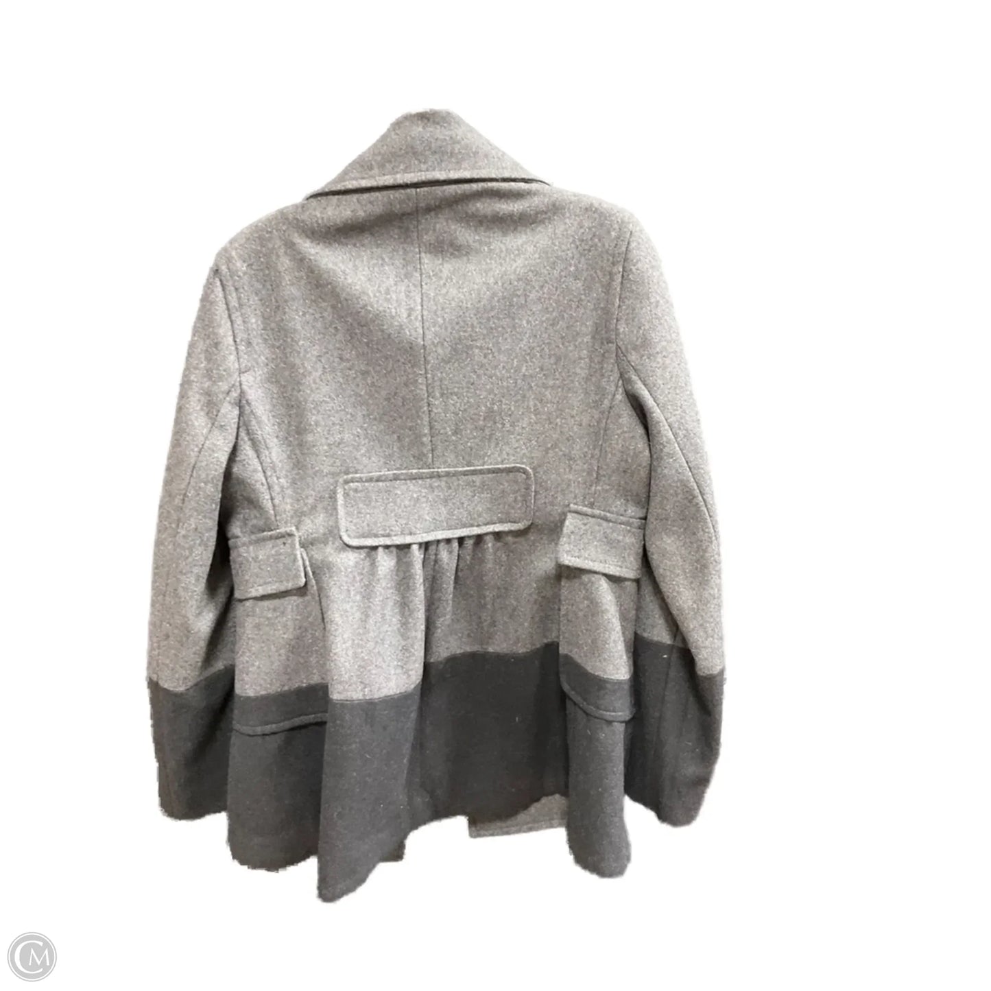 Coat Wool By Nine West Apparel In Black & Grey, Size: 6