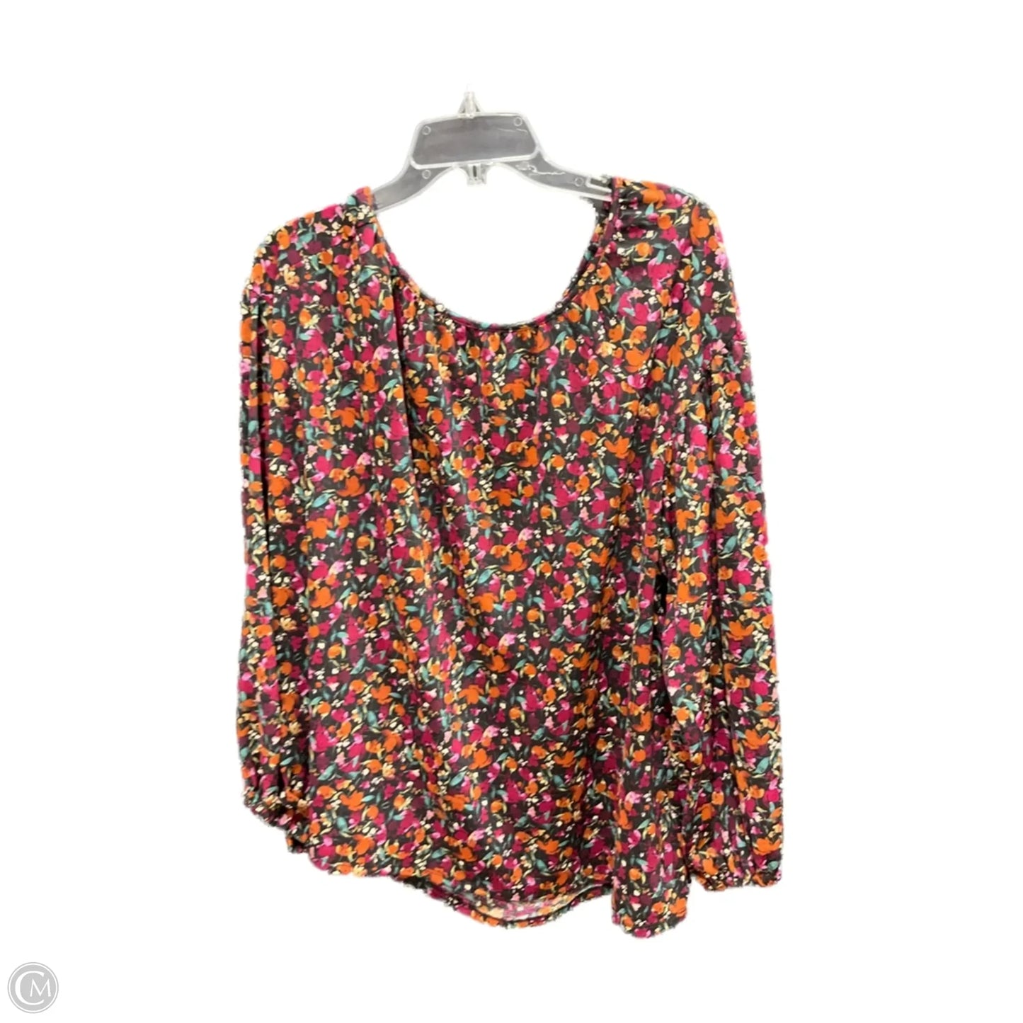 Top Long Sleeve By Ava & Viv In Floral Print, Size: 3x