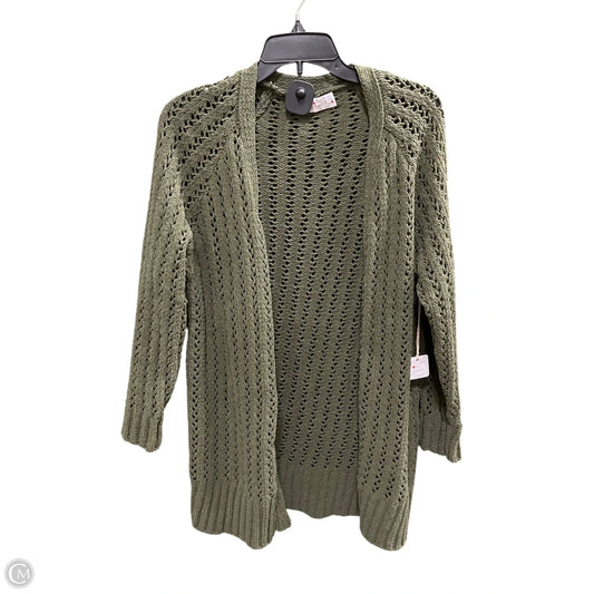 Sweater Cardigan By Poof In Green, Size: L
