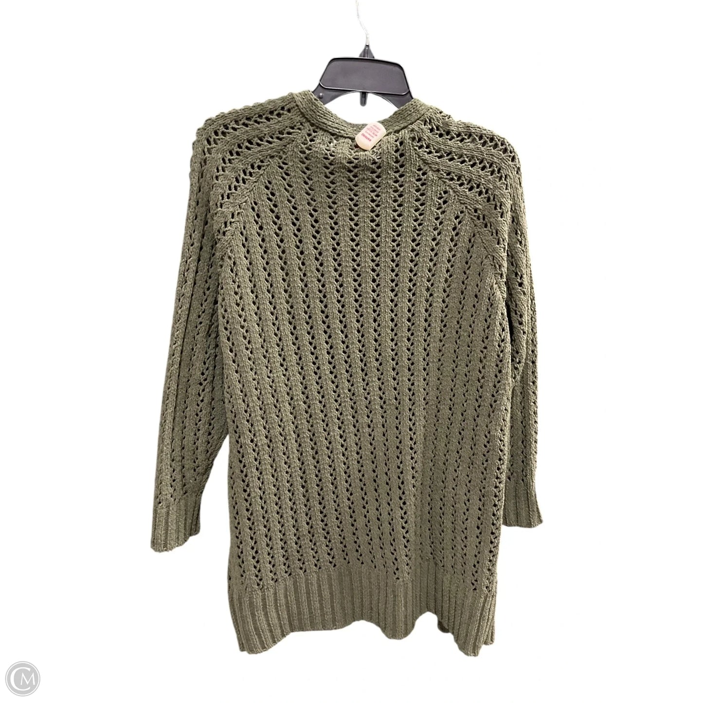 Sweater Cardigan By Poof In Green, Size: L