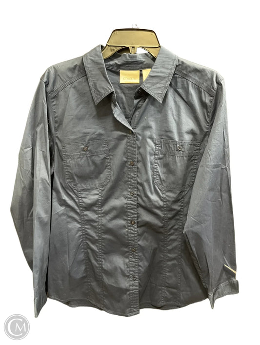 Blouse Long Sleeve By Chicos In Blue, Size: L
