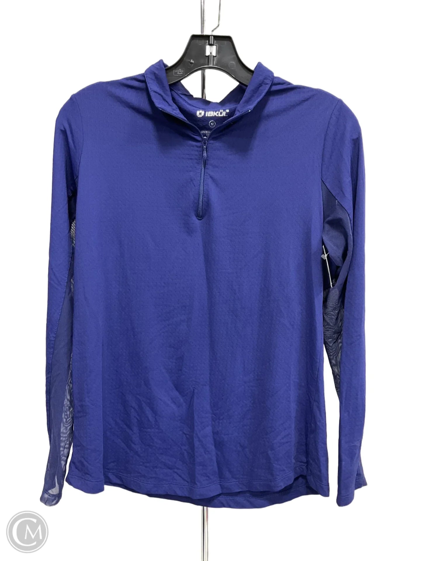 Athletic Top Long Sleeve Collar By Clothes Mentor In Blue, Size: M