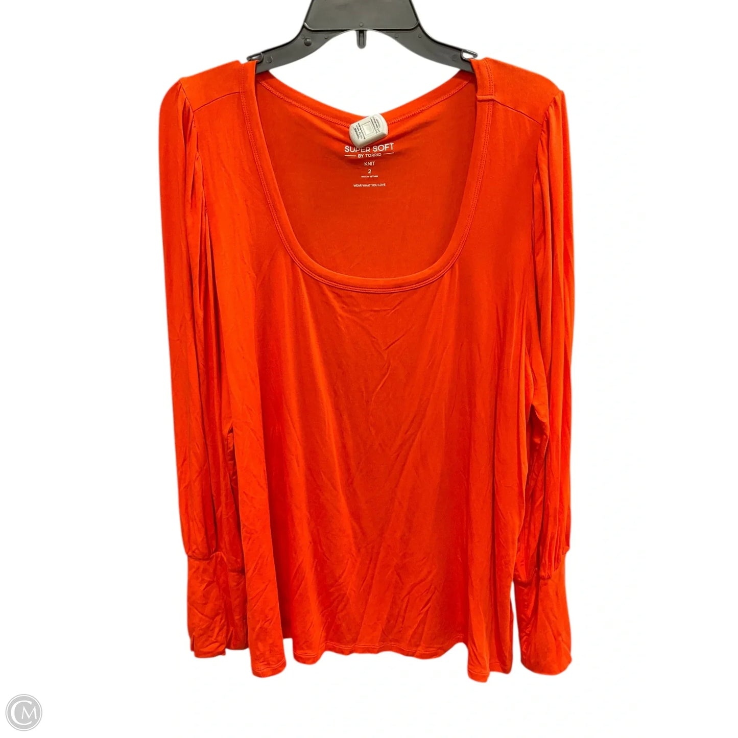 Top Long Sleeve By Torrid In Orange, Size: 1x
