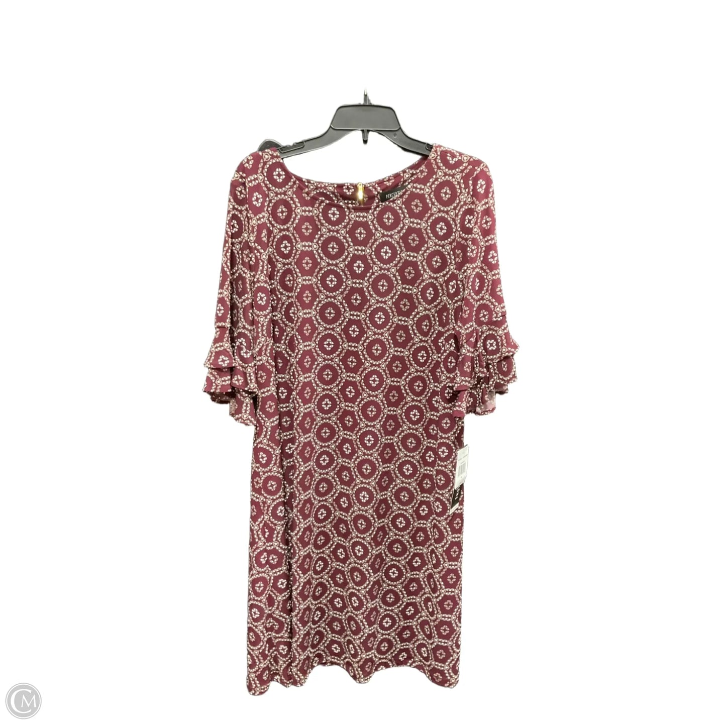 Dress Casual Midi By Perceptions In Maroon, Size: 1x