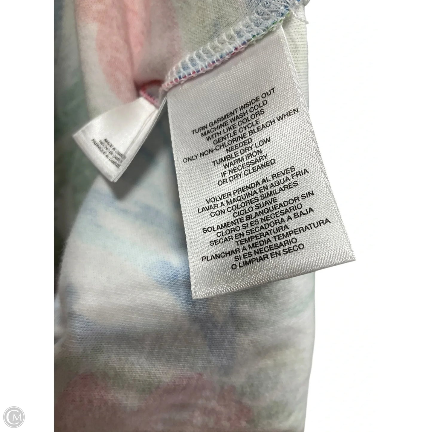 Top Short Sleeve By Anne Klein In Tropical Print, Size: M
