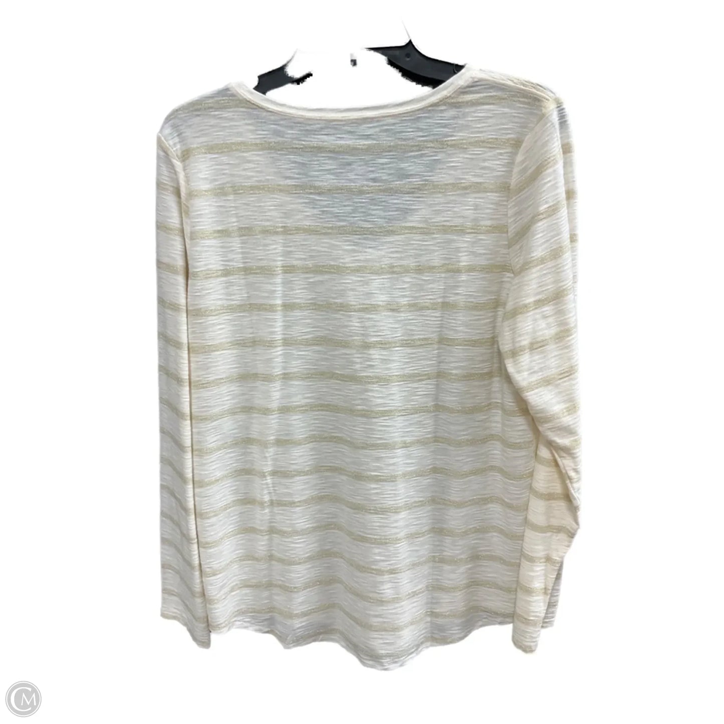 Top Long Sleeve Basic By Sonoma In Striped Pattern, Size: M