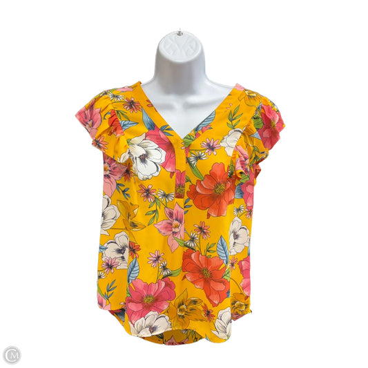 Top Short Sleeve By Dr2 In Yellow, Size: S