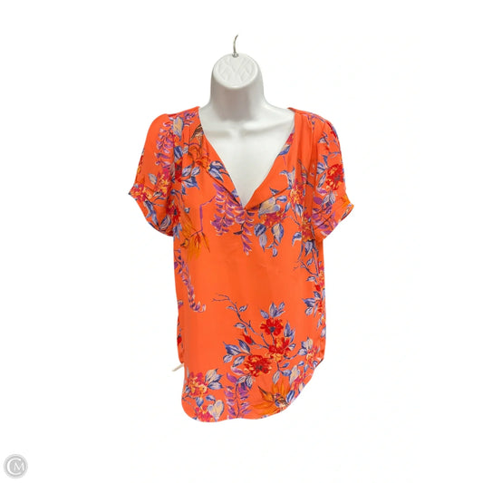 Top Short Sleeve By Dr2 In Orange & Purple, Size: S