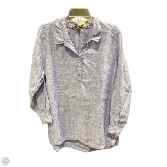 Blouse Long Sleeve By Jones New York In Blue, Size: 1x