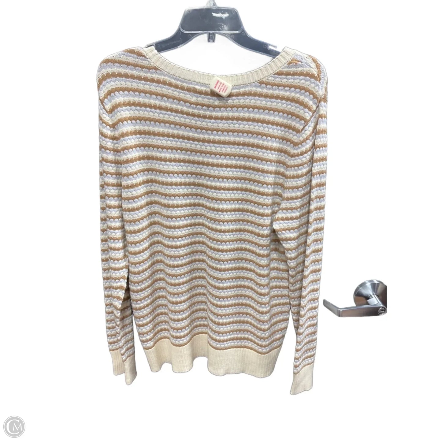 Sweater By Croft And Barrow In Striped Pattern, Size: L