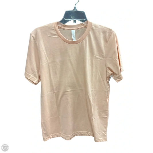 Top Short Sleeve By Bella + Canvas In Peach, Size: M