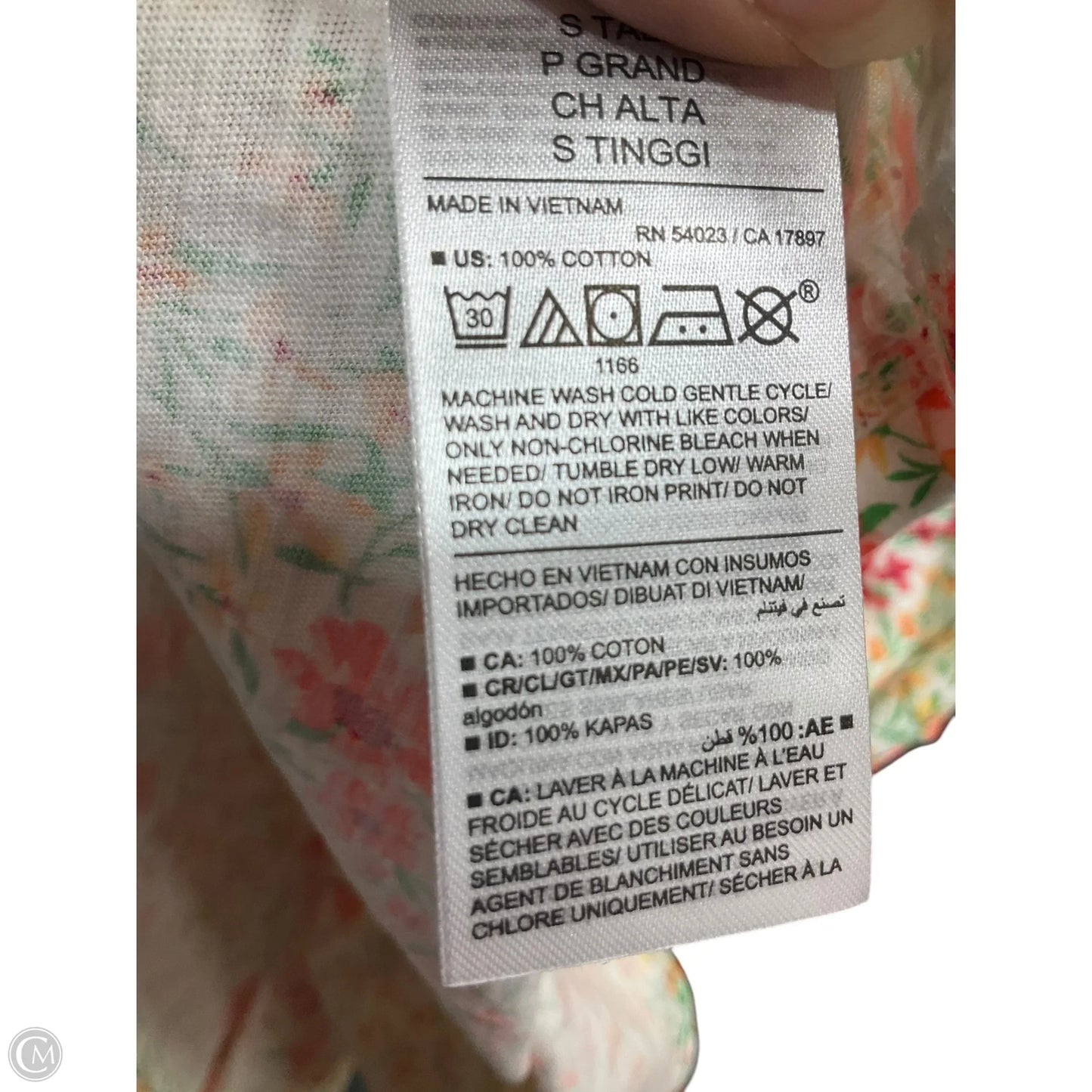 Top Short Sleeve By Old Navy In Floral Print, Size: S