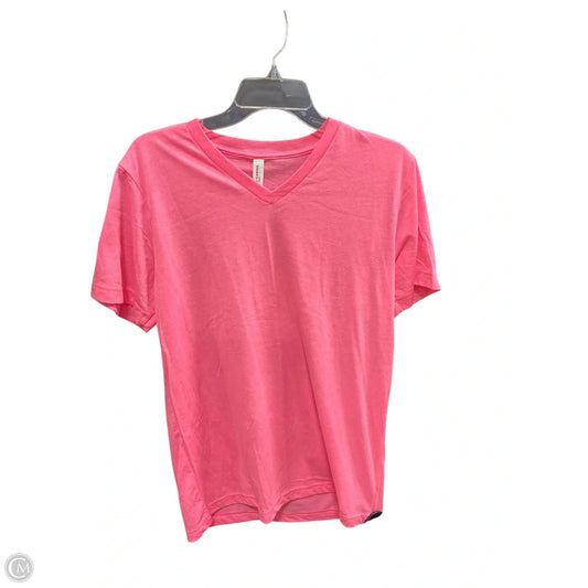 Top Short Sleeve By Bella + Canvas In Pink, Size: M