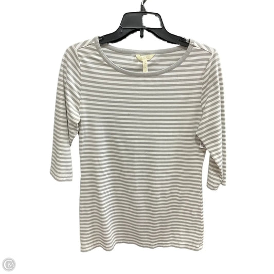 Top Long Sleeve By Matilda Jane In Grey & White, Size: S