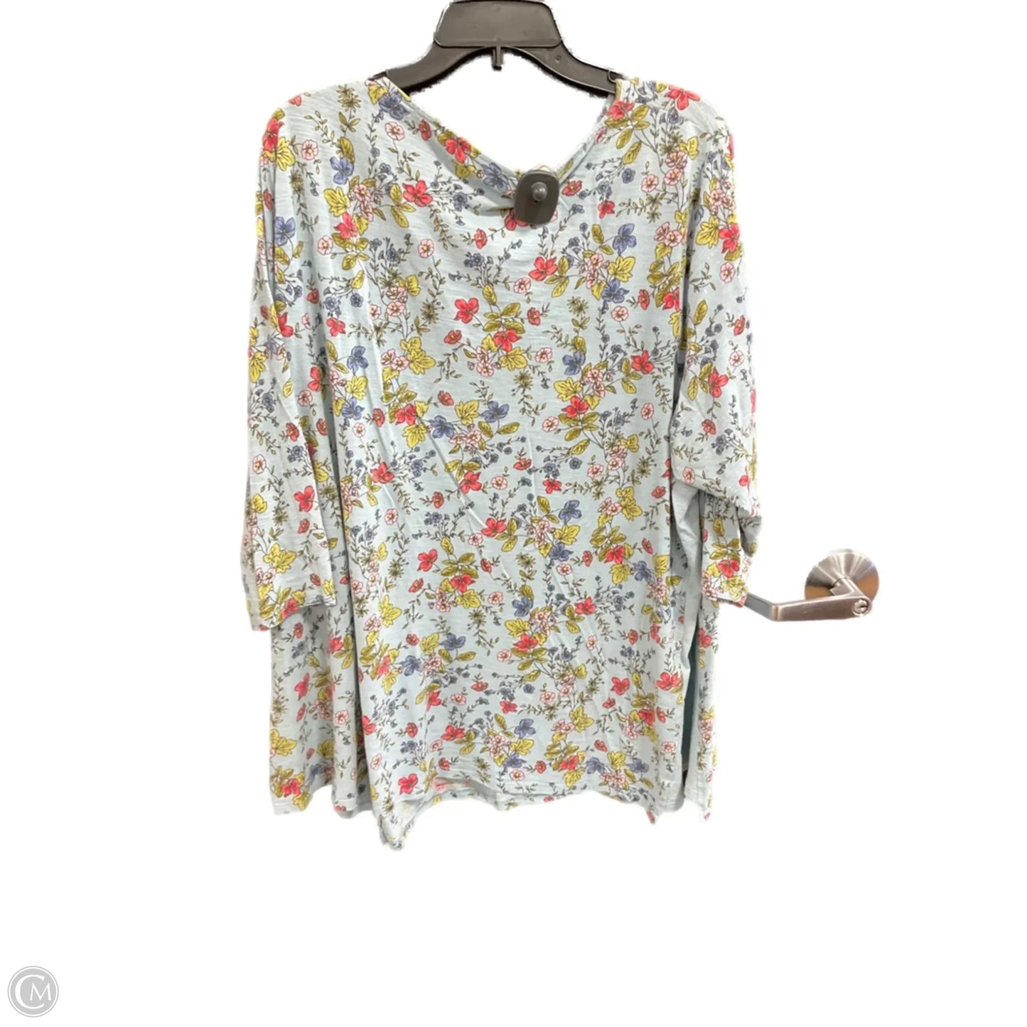 Top Short Sleeve By J. Jill In Floral Print, Size: 4x
