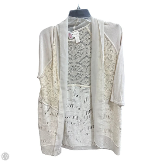 Sweater Cardigan By Chicos In Beige, Size: M