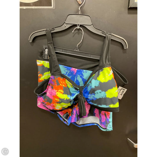 Swimsuit 2pc By Clothes Mentor In Tie Dye Print, Size: Xl