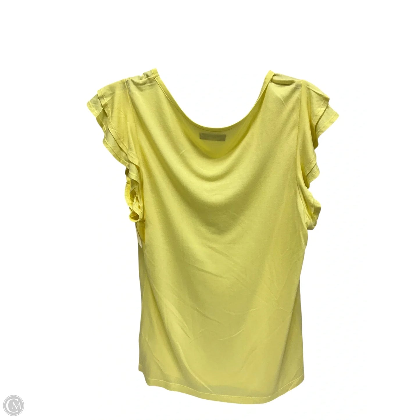 Top Short Sleeve By Lascana In Yellow, Size: M
