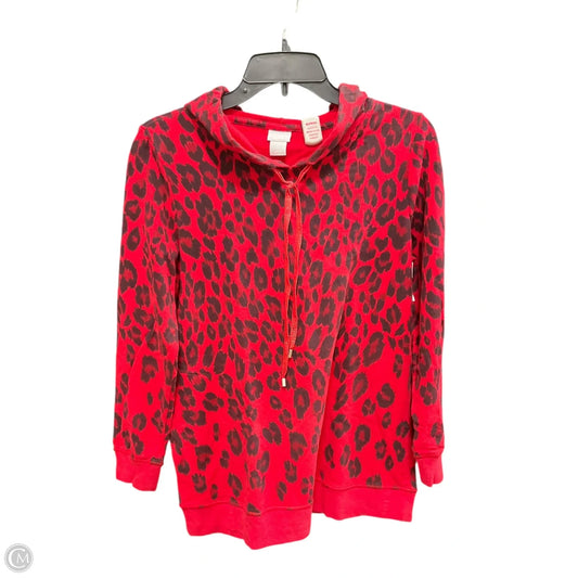 Sweatshirt Hoodie By Chicos In Red, Size: S