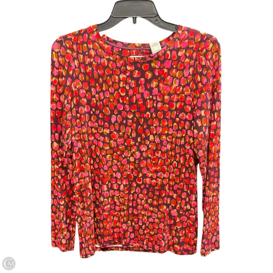 Top Long Sleeve By Chicos In Pink & Red, Size: S